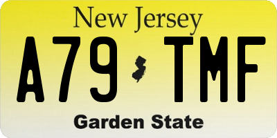 NJ license plate A79TMF