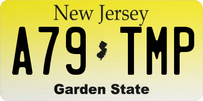 NJ license plate A79TMP