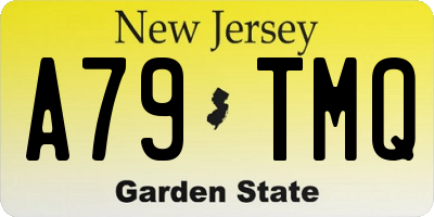 NJ license plate A79TMQ