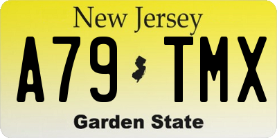NJ license plate A79TMX