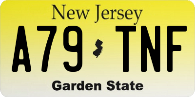 NJ license plate A79TNF