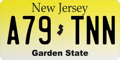 NJ license plate A79TNN