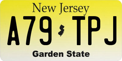 NJ license plate A79TPJ