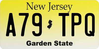 NJ license plate A79TPQ