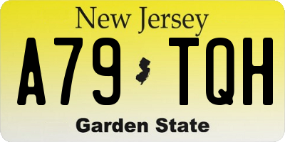 NJ license plate A79TQH