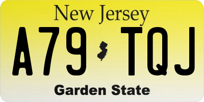 NJ license plate A79TQJ