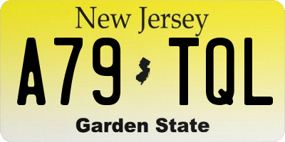 NJ license plate A79TQL