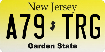 NJ license plate A79TRG