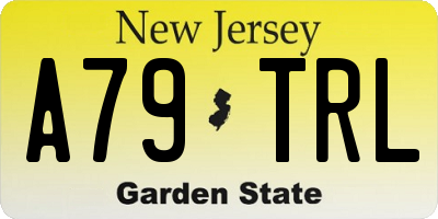 NJ license plate A79TRL