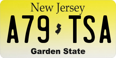 NJ license plate A79TSA