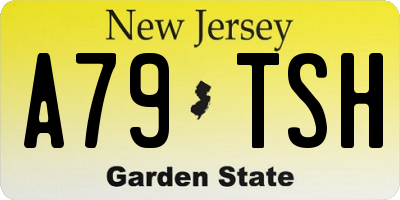 NJ license plate A79TSH