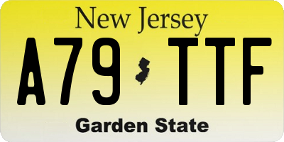 NJ license plate A79TTF