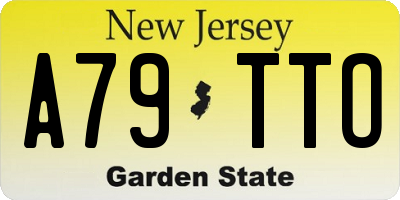 NJ license plate A79TTO