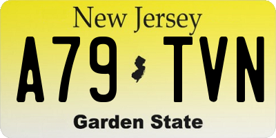 NJ license plate A79TVN