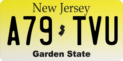 NJ license plate A79TVU