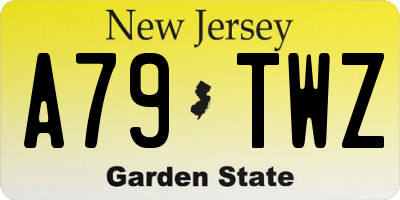 NJ license plate A79TWZ