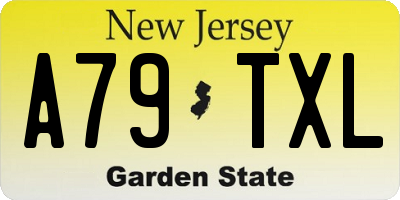 NJ license plate A79TXL