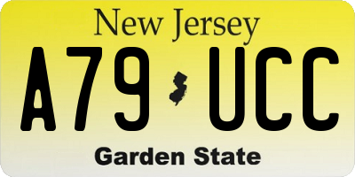 NJ license plate A79UCC