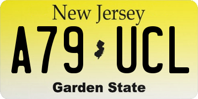 NJ license plate A79UCL