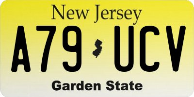 NJ license plate A79UCV