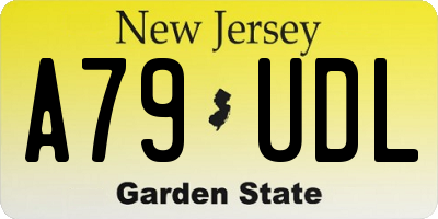 NJ license plate A79UDL