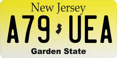 NJ license plate A79UEA