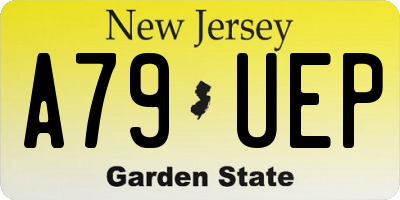 NJ license plate A79UEP