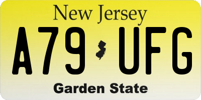 NJ license plate A79UFG
