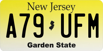 NJ license plate A79UFM