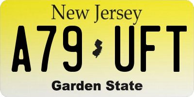 NJ license plate A79UFT