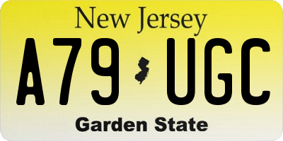 NJ license plate A79UGC