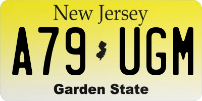 NJ license plate A79UGM