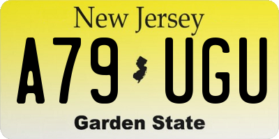 NJ license plate A79UGU