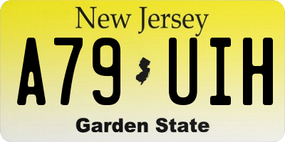 NJ license plate A79UIH