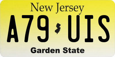 NJ license plate A79UIS