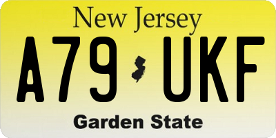 NJ license plate A79UKF