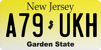 NJ license plate A79UKH
