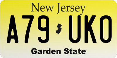 NJ license plate A79UKO