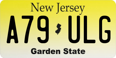 NJ license plate A79ULG