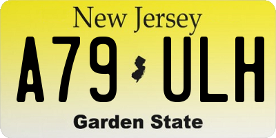 NJ license plate A79ULH
