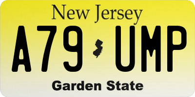 NJ license plate A79UMP