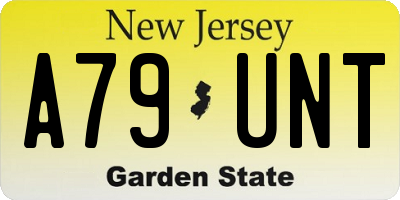 NJ license plate A79UNT
