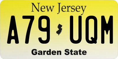NJ license plate A79UQM