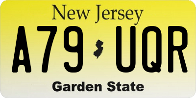 NJ license plate A79UQR