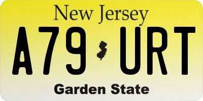 NJ license plate A79URT