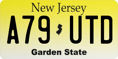 NJ license plate A79UTD
