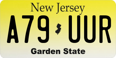 NJ license plate A79UUR