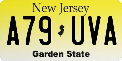 NJ license plate A79UVA
