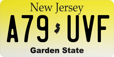 NJ license plate A79UVF
