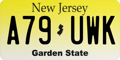 NJ license plate A79UWK